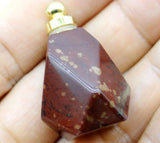 Natural stone quartz crystal agate lapis perfume bottles pendants 6pcs