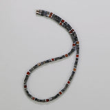Spectrolite Stone Surfer Necklace Beaded Choker Men Women Gift