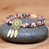 Natural Stone Wrap Bracelets Stainess Steel Charm Boho Friendship Jewelry