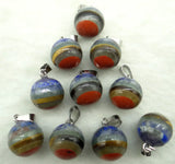 7 Chakra Ball Shape Pendants for Jewelry Making