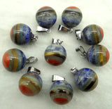 7 Chakra Ball Shape Pendants for Jewelry Making