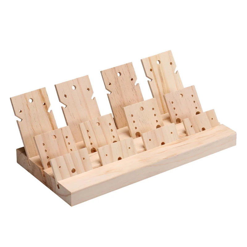 Wood Earring Card Holder and Tray for Jewelry Display