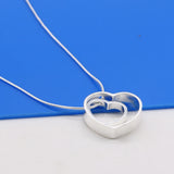 925 Sterling Silver Choker Heart Pendant Necklace