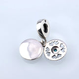 925 Sterling Silver Pentagram Charm Beads Bracelet DIY Jewelry