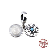 925 Sterling Silver Pentagram Charm Beads Bracelet DIY Jewelry