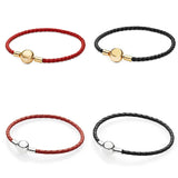 S925 DIY Woven Leather Red Rope Book Year Bracelet Jewelry