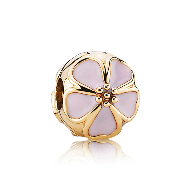 2020 S925 Hot Clip! Rose Daisy Flower Series Plant Garden DIY Jewelry Female