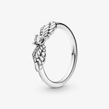 S925 Sterling Silver Heart-shaped Angel Wings Earrings for Women
