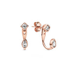 S925 Sterling Silver Heart-shaped Angel Wings Earrings for Women