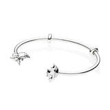 S925 Sterling Silver Moments Snake Chain Open Bangle