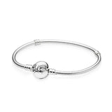S925 Sterling Silver T-Bar Snake Chain Bracelet for Women