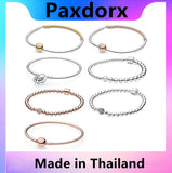 S925 Sterling Silver Shine Beads Pave Bangle Bracelet Women Jewelry