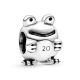20th Frog Charms 925 Sterling Silver Beads for Jewelry Making