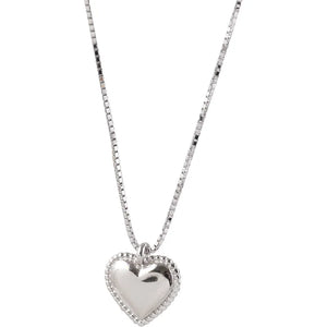 925 Silver Crystal Heart Pendant Necklace for Wedding Party