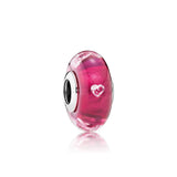 925 Silver Love Glass Beads for Charm Bracelet