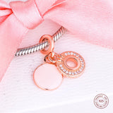 925 Silver Pav? Crown Dangle Charms for Bracelet Beads