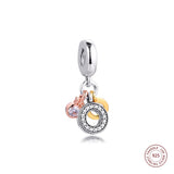 925 Silver Monogram Dangle Charms for Bracelet Making