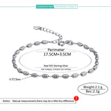 925 Silver Hollow Out Bead Bracelet Women Silver Bangles