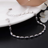 925 Silver Hollow Out Bead Bracelet Women Silver Bangles