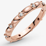 925 Silver Flower Petals Band Ring 2 Colours for Women Engagement Jewelry