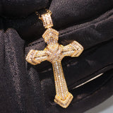 Vintage 925 Silver&Gold Fill Cross Pendant Necklace