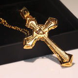 Vintage 925 Silver&Gold Fill Cross Pendant Necklace