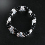 Crystal Beads Weave Bracelet Elegant Bangle Women Jewelry