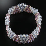 Crystal Beads Weave Bracelet Elegant Bangle Women Jewelry