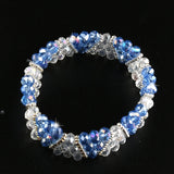 Crystal Beads Weave Bracelet Elegant Bangle Women Jewelry