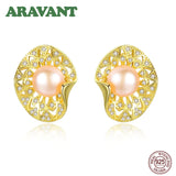925 Silver Pearl Stud Earrings 7mm Classic Style