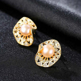 925 Silver Pearl Stud Earrings 7mm Classic Style