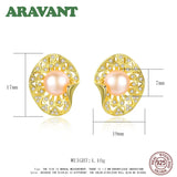 925 Silver Pearl Stud Earrings 7mm Classic Style