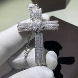 925 Silver Women's Cross Pendant Necklace