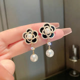 Arrival Women Classic Stud Earrings Rose Rhinestone Small Jewelry