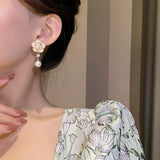 Arrival Women Classic Stud Earrings Rose Rhinestone Small Jewelry