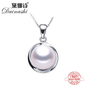 AAAA Freshwater Pearl Pendant 925Silver Necklace Gift For Women