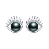 Freshwater Pearl Stud Earrings Silver 925 AAAA Women Fine Jewelry