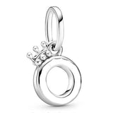 925 Silver Crown O Pendant for Bracelet DIY