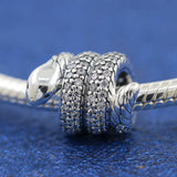 Autumn 925 Silver Snake Charms Beads for Bracelet DIY Fine Jewelry