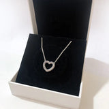Autumn Silver Snake Chain Heart Necklace 925 Sterling Silver Jewelry Pendant