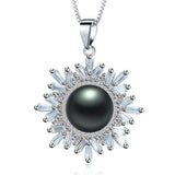 Freshwater Pearl Necklace Pendant 925 Sterling Silver Women's Jewelry