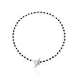 Crystal Bead Chain Necklace Flower Lasso Lock Collar Necklace