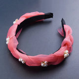 Bohemian Vintage Lace Headband With Pearls Hairband