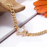 CZ Zircon Star Charm Bracelet for Women Boho Party Jewelry