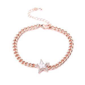 CZ Zircon Star Charm Bracelet for Women Boho Party Jewelry