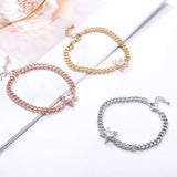 CZ Zircon Star Charm Bracelet for Women Boho Party Jewelry