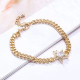 CZ Zircon Star Charm Bracelet for Women Boho Party Jewelry