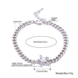 CZ Zircon Star Charm Bracelet for Women Boho Party Jewelry
