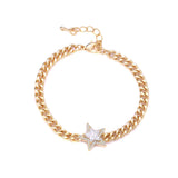 CZ Zircon Star Charm Bracelet for Women Boho Party Jewelry