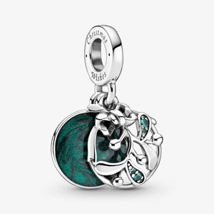 Christmas Mistletoe Dangle Charm for Snake Chain Bracelet Bangle
